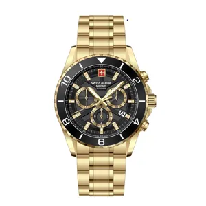 Swiss Alpine Military Sentinel Chronograph Gold Black